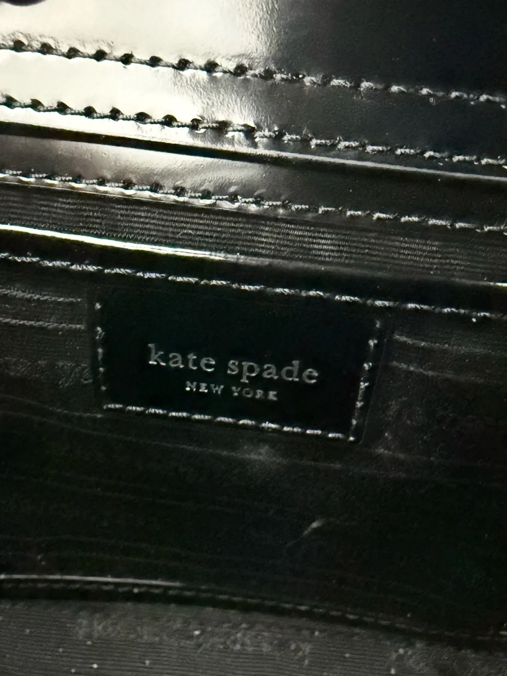 Kate Spade New York Black Patent Leather Mini Satchel Crossbody Bag